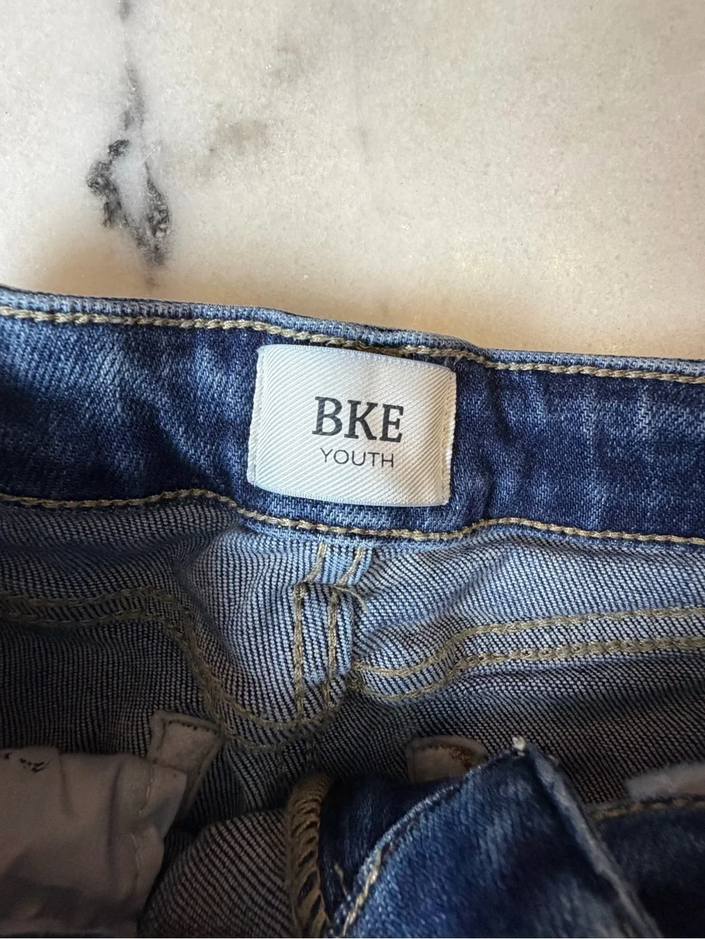 BKE Youth Light Blue Denim Shorts